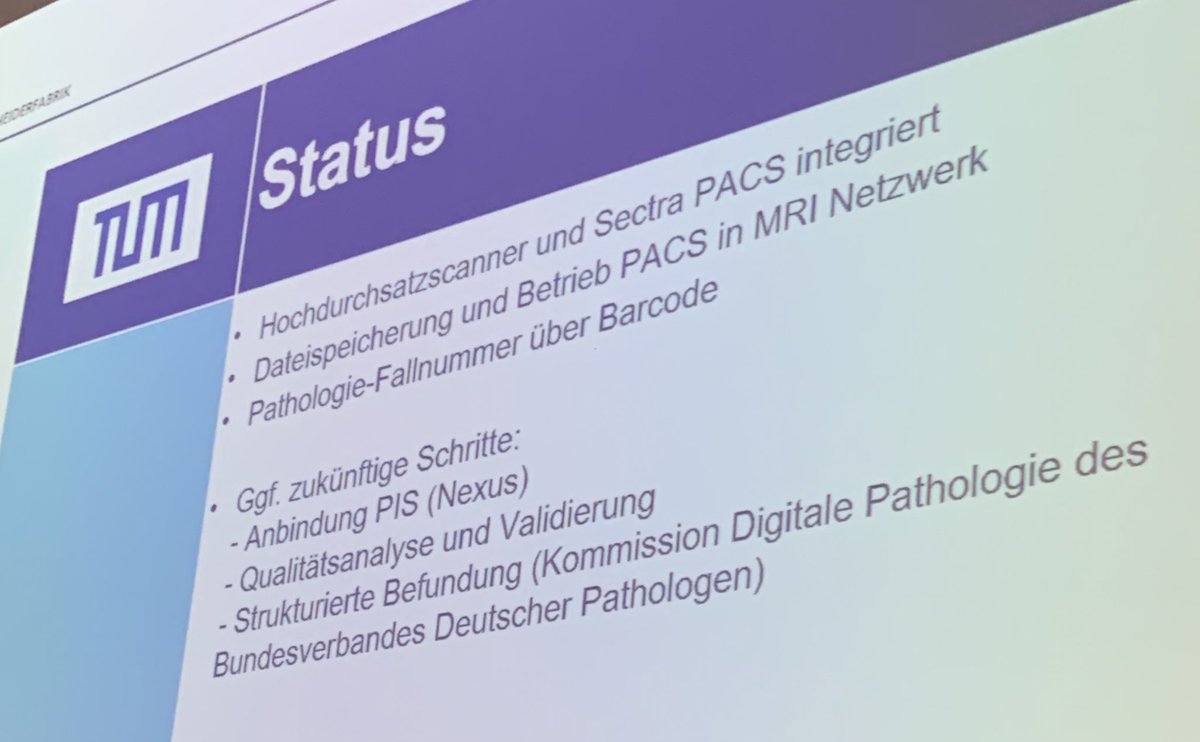 MirjamBauer's tweet photo. Auszeichnung für Digitalprojekt 3-2019 @Pierre_Meier #Entscheiderfabrik
#DigitalePathologie: vollumfänglicher, elektronischer Workflow mit allen fallrelevanten histologischen Objekträgern zur digitalen und damit ortsunabhängigen Befundung; künftig auch #strukturierte #Befunde https://t.co/DZ00bfAXpO