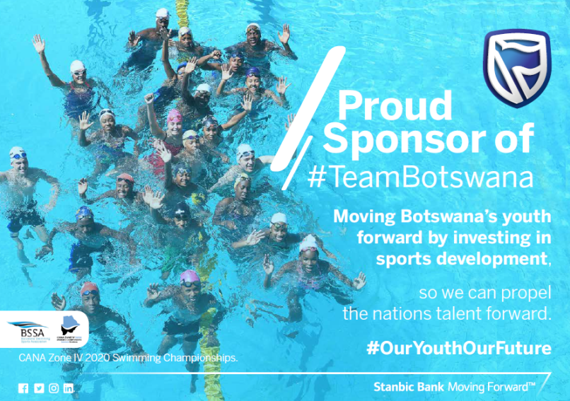 StanbicBankBW's tweet photo. With 8 days to go, our admiration for the talent our Botswana team is unwavering, and they have our full support. We calling on the  public to rally behind the national team, let's move Botswana forward together! #OurYouthOurFuture 
#MovingForward  #ReJaMetsi 🏊‍♀️🏊‍♂️ https://t.co/muk17NkQEU