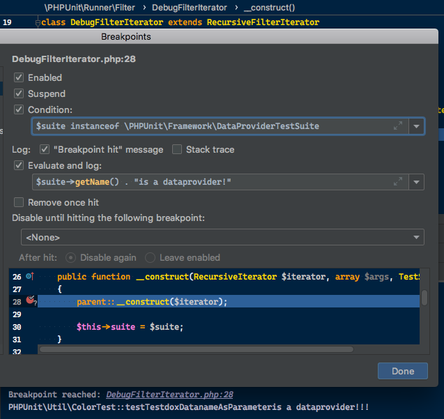 My number one: the debugging ux of <a href="/phpstorm/">PhpStorm, a JetBrains IDE</a>. Just use plain PHP for conditional breakpoints, then evaluate a bit of code in that execution context. It is a great sandbox for exploratory coding, too.

It has been a invaluable in helping me understand the @phpunit internals.