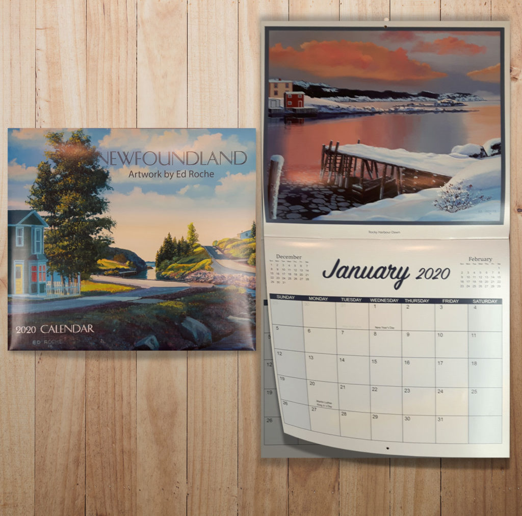 whiterocknl's tweet photo. Ed Roche 2020 Calendars available for purchase at 10% discount till 28 February 2020. Please call us at 709 700 1984 for orders or email admin@whiterocknl.com https://t.co/CkEN6IG11I