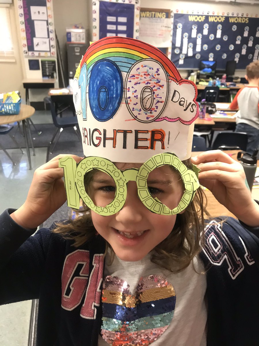 MrsGrimesFirst's tweet photo. We are 100 days brighter!! 🤩🤩☀️☀️☀️ https://t.co/Kb9VfNuI59