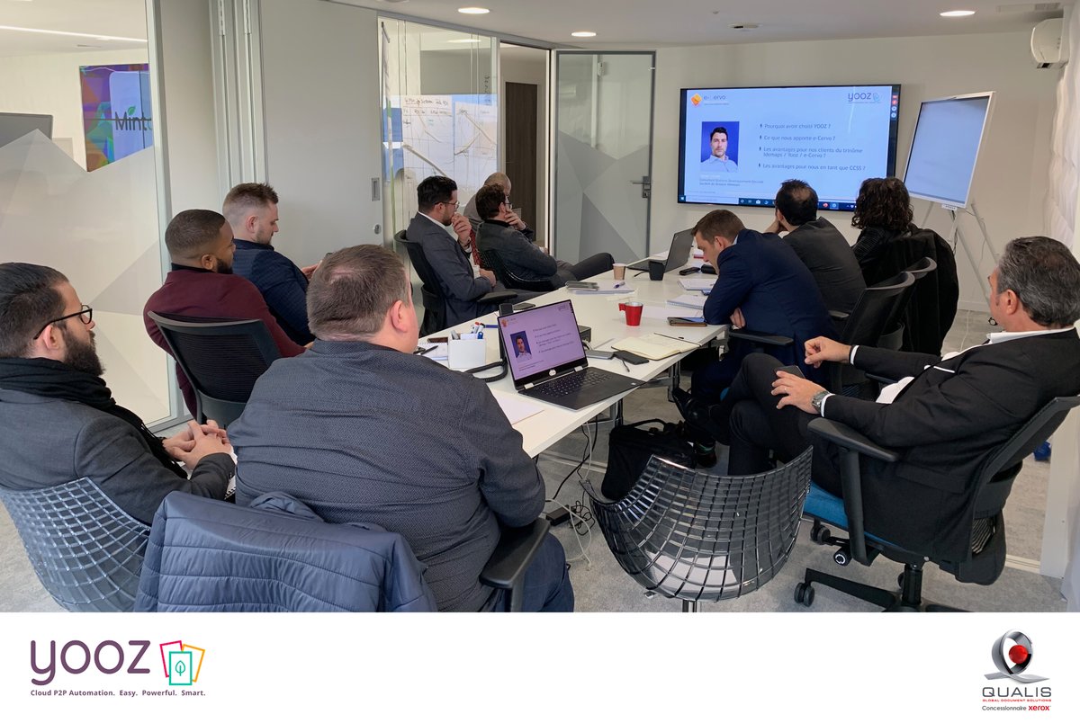 QualisSAS's tweet photo. L'équipe commerciale de Qualis en direct du Webinar @Yooz_Demat, solution de dématérialisation de documents. https://t.co/lf0QYl65NC