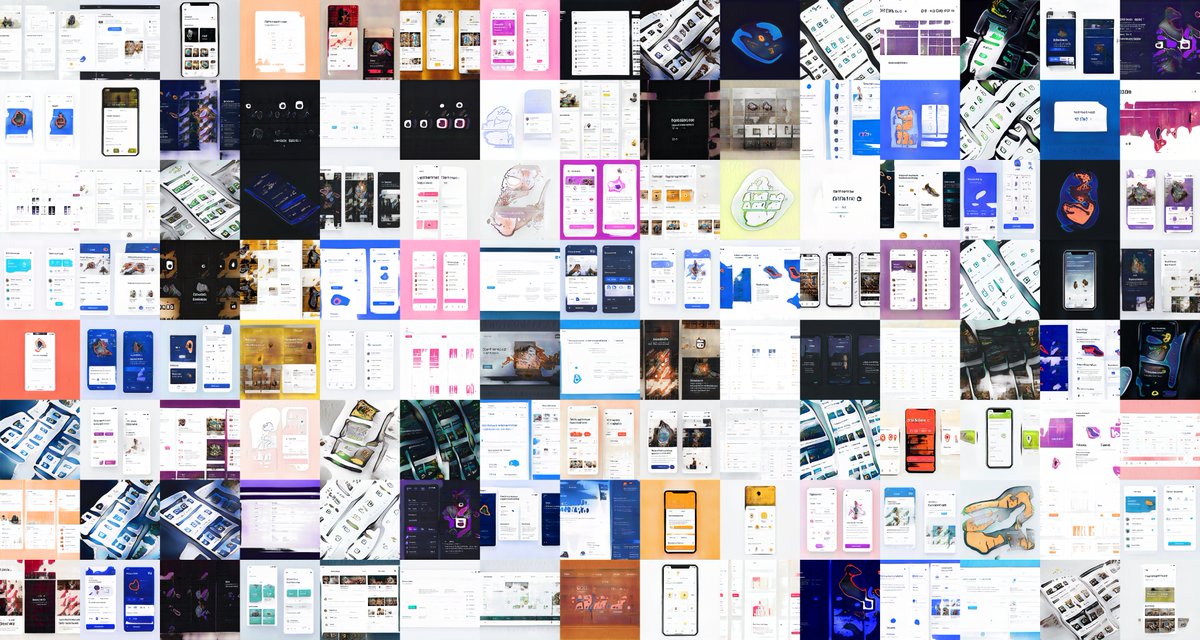 miolamio's tweet image. Training #stylegan2 to generate mobile interfaces using 31 kimg dataset.