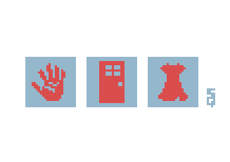 SquidAndCrow's tweet photo. 24x24px per thing (shown at 300%) #pixel_dailies @Pixel_Dailies I decided to go 1-bit, as well. My #set of #ThingsThatAreRed are from songs: Red Right Hand (Nick Cave &amp; The Bad Seeds), Paint It Black (Rolling Stones), Summertime Sadness (Lana Del Rey) https://t.co/q6El6lvtSd
