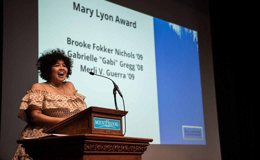 aamhc's tweet photo. The Mary Lyon Award is given to recent #MHCAlums who demonstrate exceptional promise or sustained achievement in their life, profession or community, and whose work embodies Mary Lyon's humane values.
Recommendations are due by March 15, 2020! https://t.co/XEpN9ofVHm https://t.co/JRKWuGRzzt