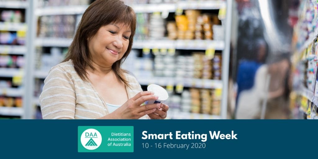 dietitiansaus's tweet image. It’s Day 4 of #SmartEatingWeek! Are you on your way to becoming a supermarket superstar? With packaged products, be sure to ask an #APD about how reading the ingredients list can help you make a healthy choice. Find out more by attending an event today:  bit.ly/2SjeEET