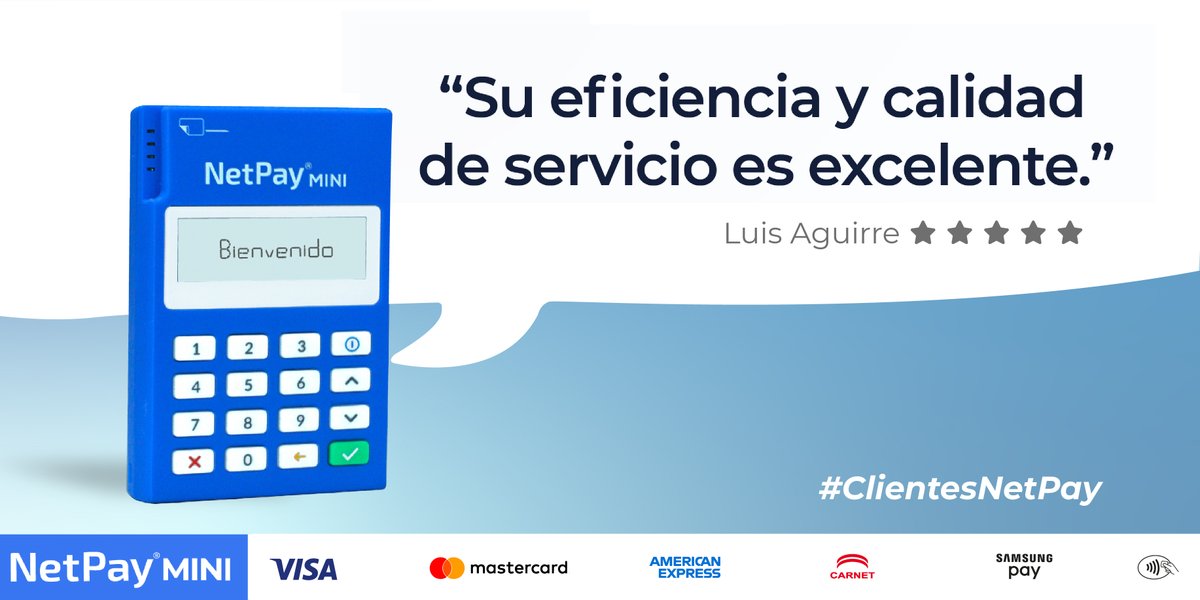 Luis está muy contento con su #NetPayMINI y esto es lo que opina de nuestro servicio. 😁

¡Compártenos tu experiencia! #ClientesNetPay 🤩💯