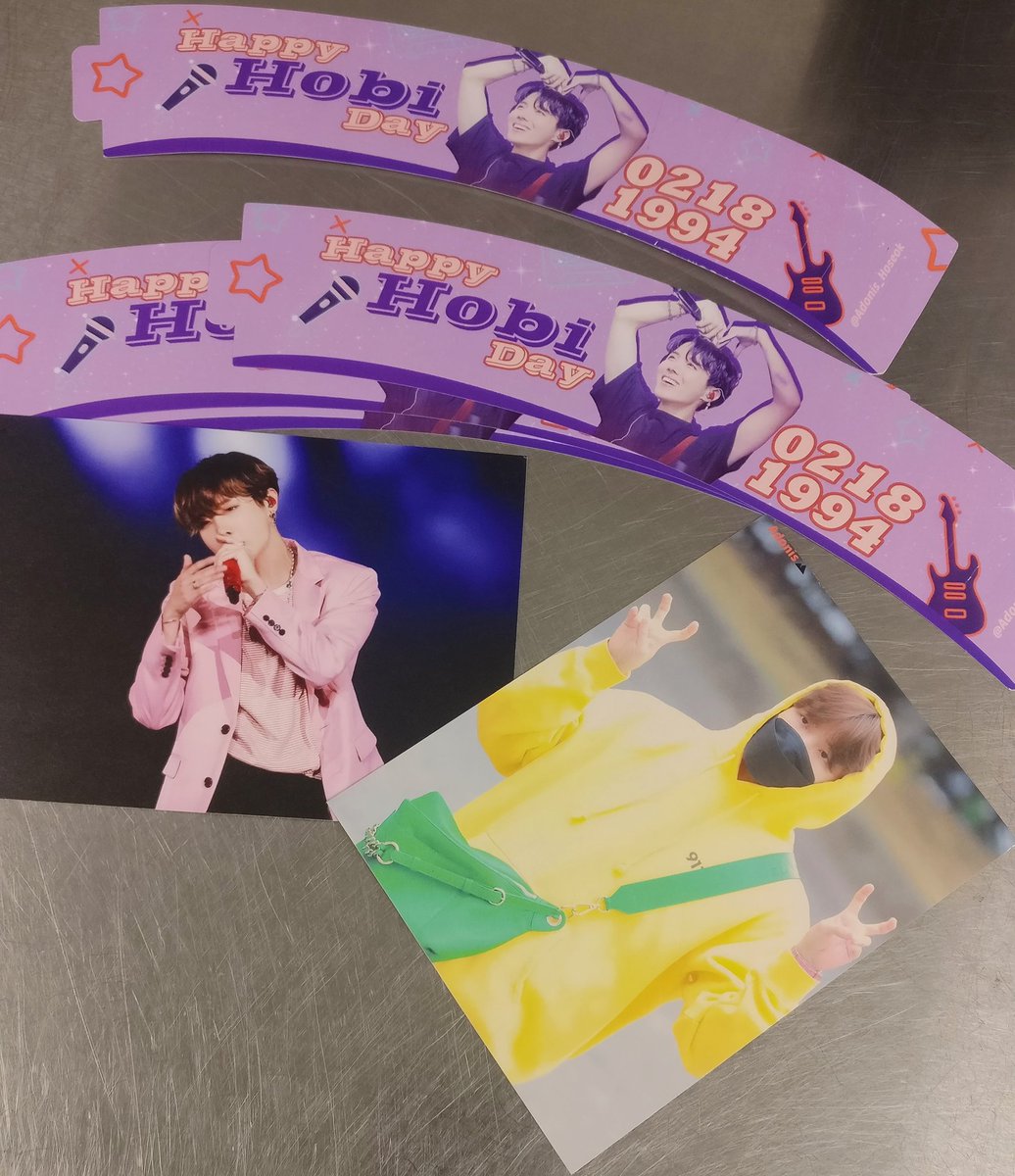 cloud9crepes's tweet photo. The cupsleeves arrived today &amp; they are adorable! We also have a limited amt of these double sided PCs as freebies. 1 per cupsleeve while supplies last! 

Thanks to @MeonjiShop for the prints and quick delivery, @alwaysdsgns for sleeve design, @Adonis_Hoseok for photo usuage! https://t.co/1M9yUQvUBX