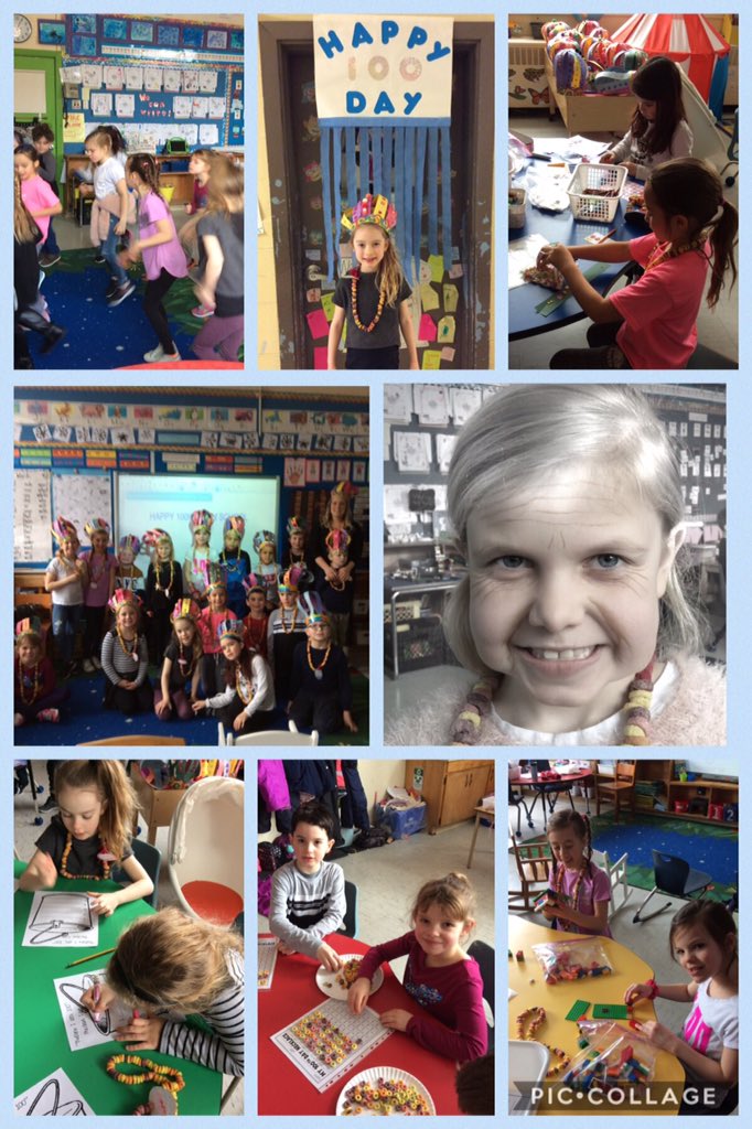 sarahmolinski's tweet photo. Happy 100th day of school! We had so much fun celebrating being 100 days smarter in Grade 1 and 2! 💯🎈🎈 @alcdsb_jose https://t.co/1w72sYk0xB