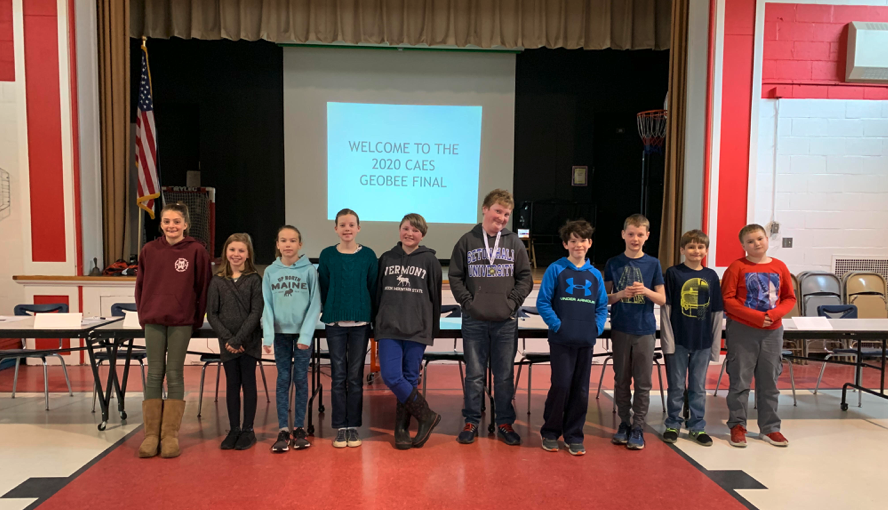 TwoRiversSU's tweet photo. Congratulations Seth Pelkey for winning the CAES GeoBee! He will move on to the state competition in Manchester, VT on March 27th. The finalist from that competition will represent VT in the national finals in Washington, DC. https://t.co/9MtB3q7dZX