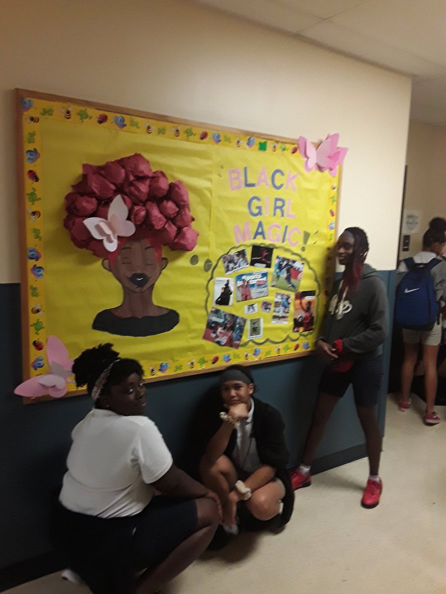 kclethen's tweet photo. 21st Century students created a masterpiece for Black History Month. So proud of these ladies. https://t.co/nuLEdvUF4T