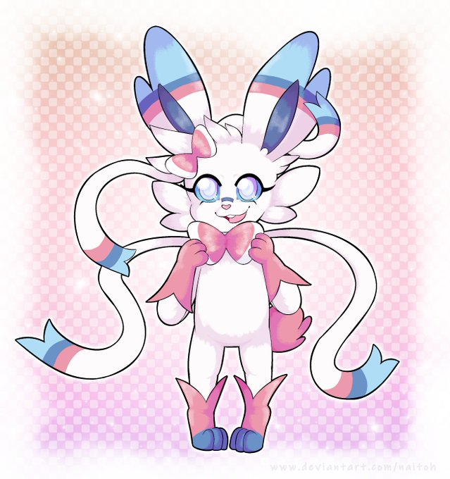 Drew this cutie of a scorbunny/sylveon fusion someone on DA gifted me &...
