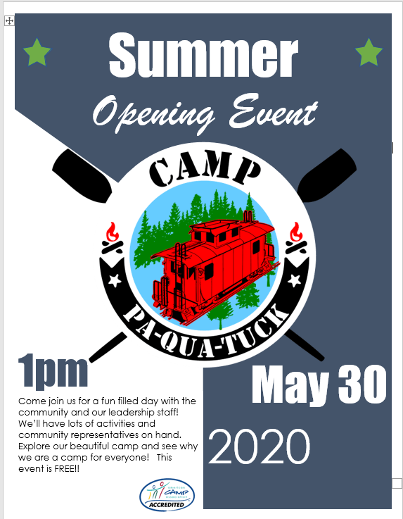 CampPaQuaTuck's tweet photo. Opening of Summer Event https://t.co/kxUsPex50G https://t.co/xoWxsdCgvw