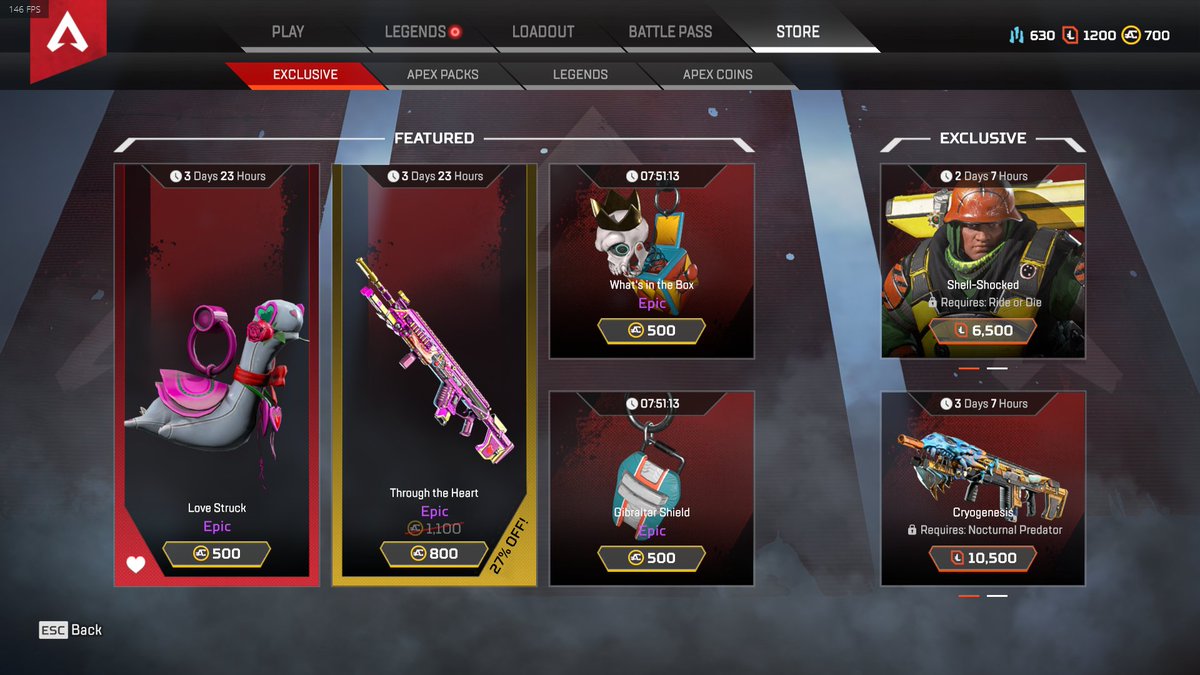 Apex Legends Intel The Returning Through The Heart Skin From Last Year Is Available For 800 Apex Coins Also The Nessie Charm Is Looking So Good T Co Zsavescqyo Twitter Apex Legends Intel The Returning Through The Heart Skin From Last Year Is Available For 800 Apex Coins Also The Nessie Charm Is Looking So Good T Co Zsavescqyo Twitter