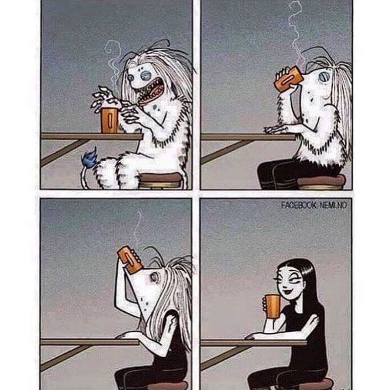 Who else wakes up a total monster every morning? Just us? 😝 #memes #lol