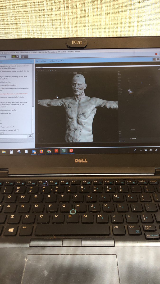 johnlpagano's tweet photo. Sitting in my STEM lab attending a session on AR/VR by @mas_edev and we’re making a 3D ZOMBIE model. This is my kind of learning. #elguild #realities360 #MERIT19 https://t.co/K8i8duPn2e
