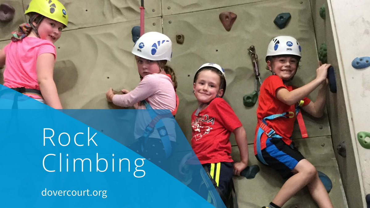 Kids Can Climb! is starting up soon! For ages 5-7 and 8-11 years, kids will learn rock climbing techniques and spend lots of time on the wall learning through creative games and activities. Registration is open here: dovercourt.org/sports/