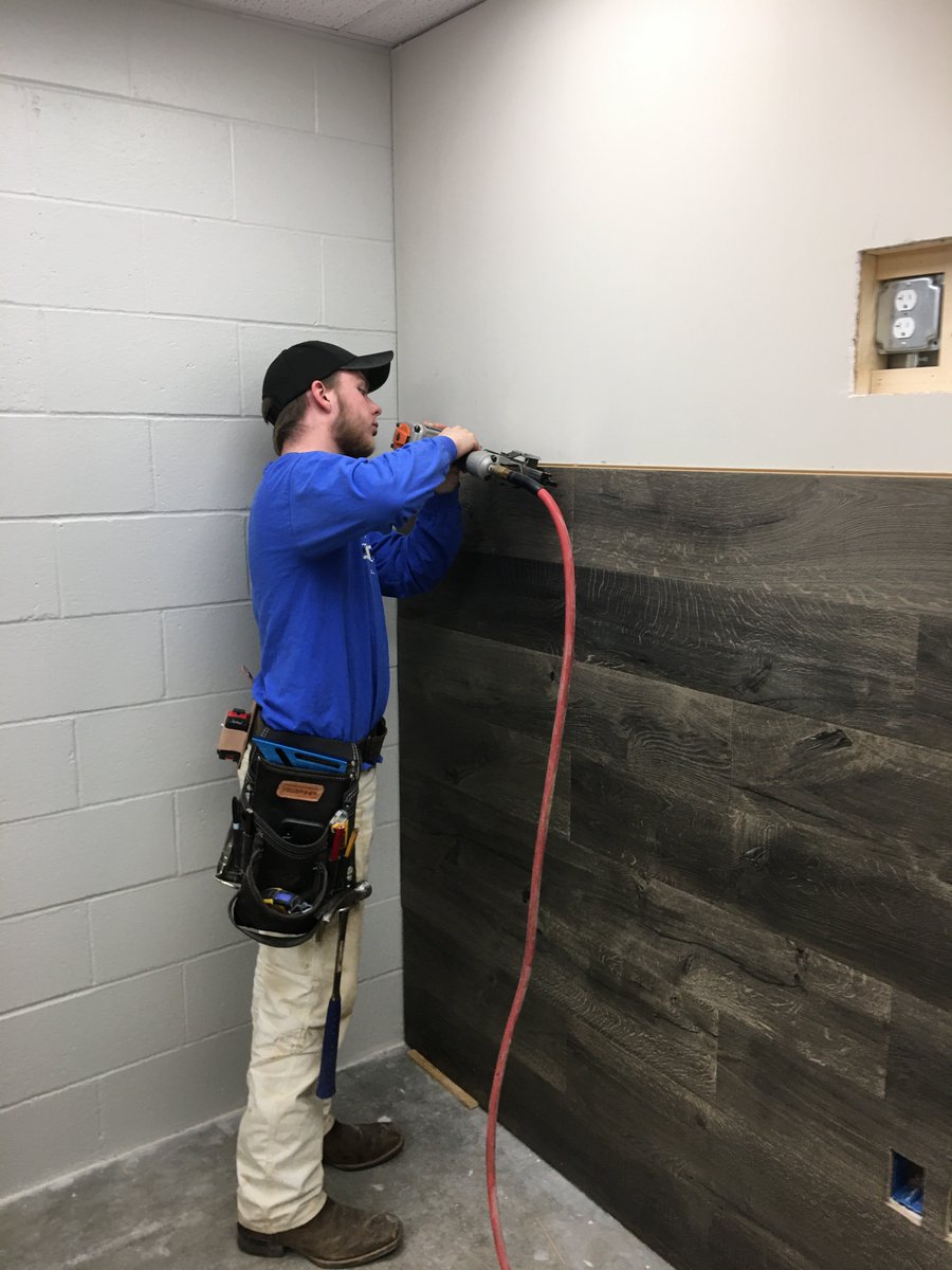 FourRiversCC's tweet photo. Building Trades students are finishing up the sound room for our Global Business class. https://t.co/s3t70qtGF6