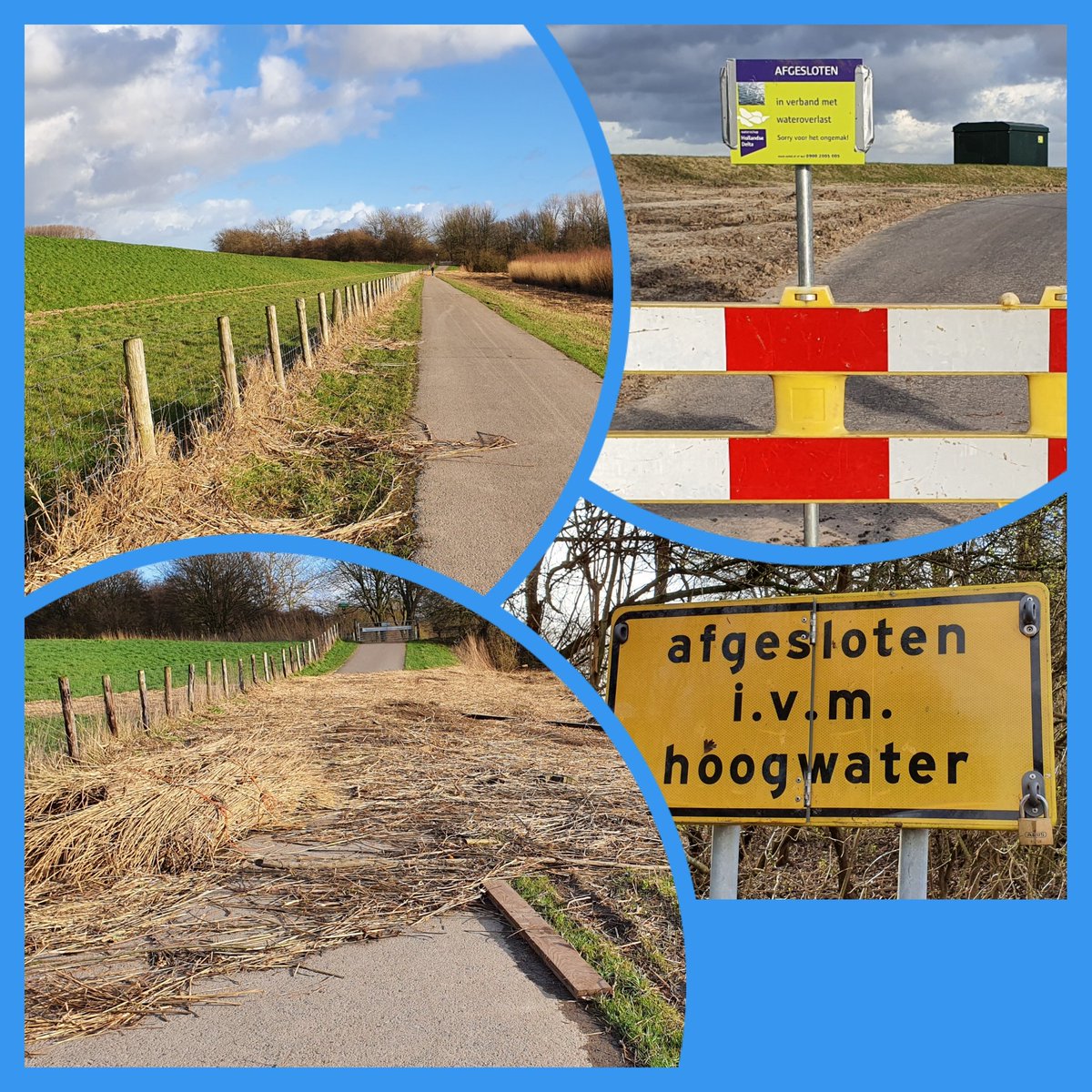 Ook tijdens een doordeweekse wandeling langs de rivier tref je de gevolgen van het hoogwater aan...
Je ziet goed tot waar de rivier heeft gestaan en wat het heeft meegevoerd #grienden
