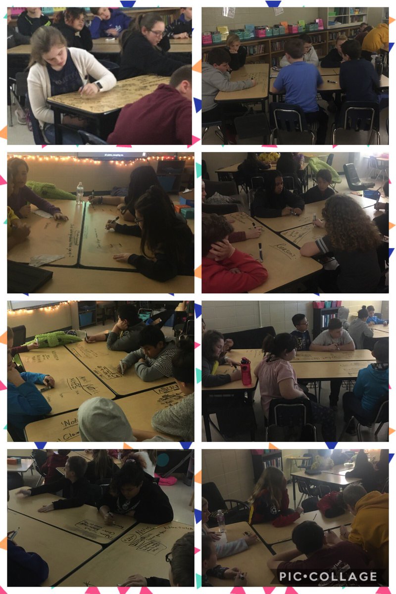 Identifying a speaker’s argument/claim while taking notes on our desks <a href="/CharityWRocks/">Charity Williams</a> <a href="/PowersTonna/">Tonna Powers</a> @NeoshoMiddle #NMSChampions