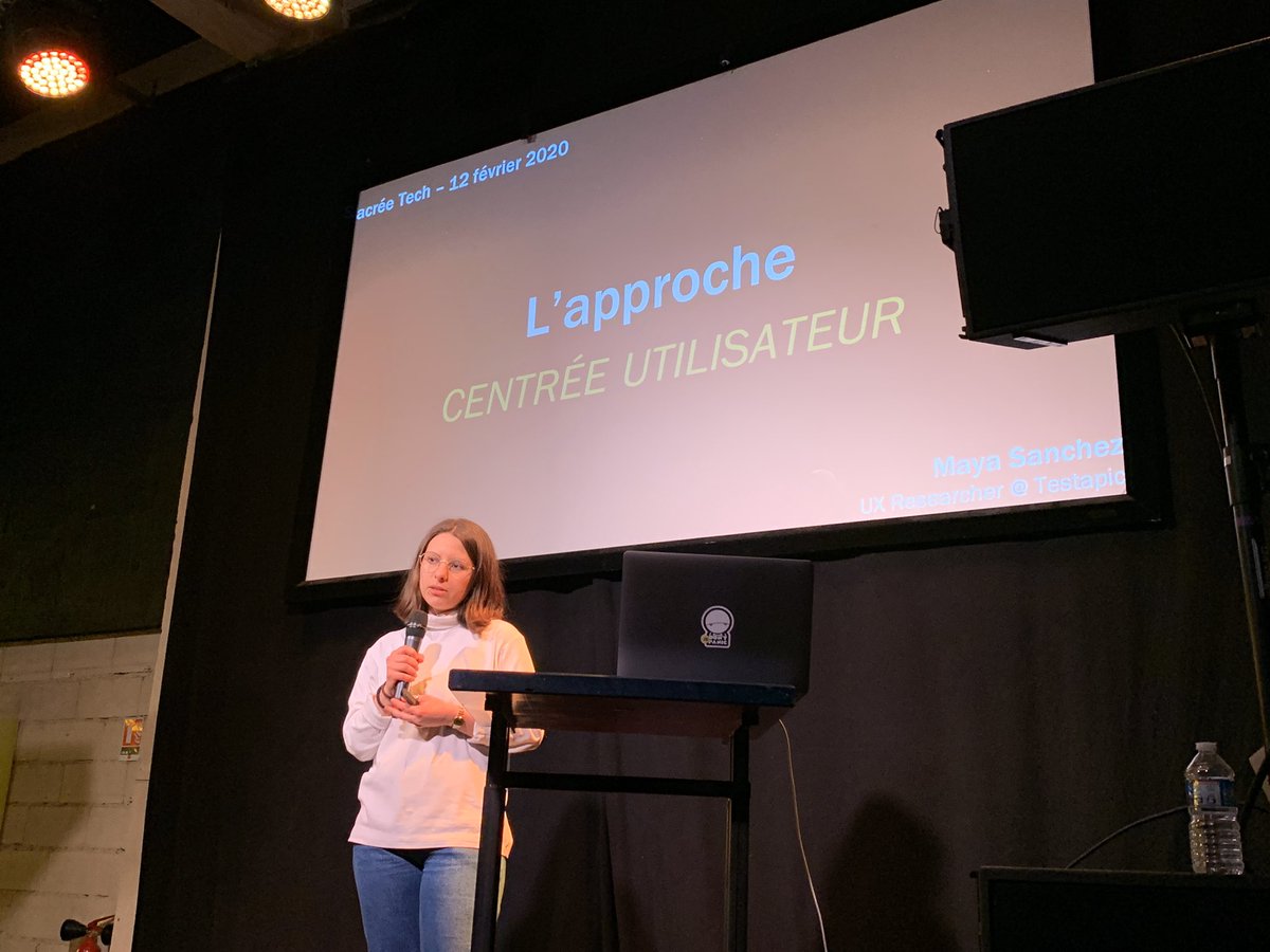 SacreeTech's tweet image. Maya Sanchez nous raconte une belle histoire sur l’approche cognitive du point de vue utilisateur ! #UX