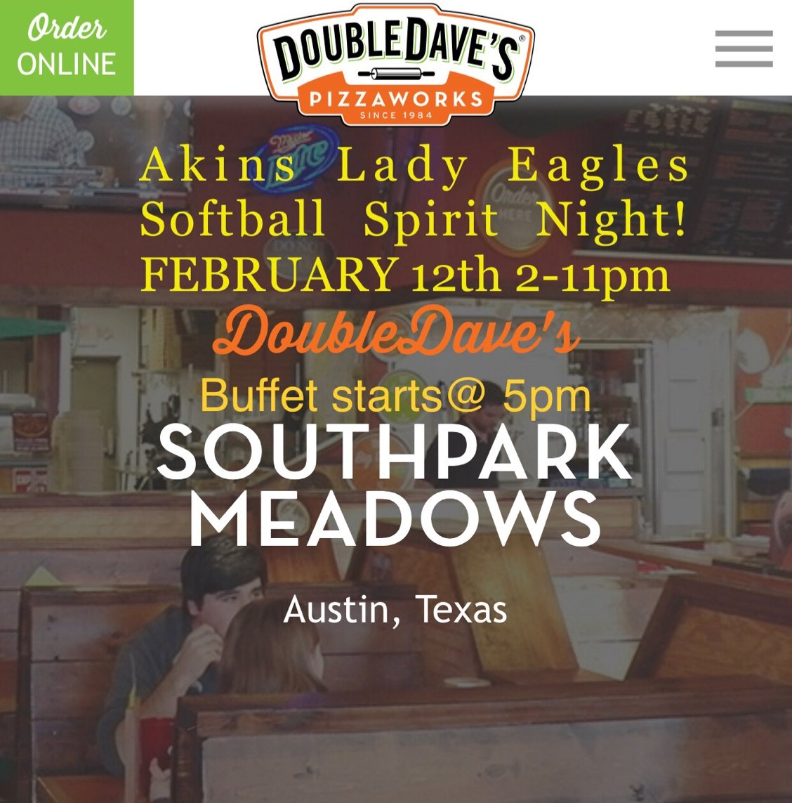 🚨REMINDER.. SPIRIT NIGHT IS TODAY!!!🚨 Come out and dont forget to mention Akins Softball!! <a href="/AkinsAISD/">Akins Early College High School</a> <a href="/akinsathletics/">Akins Eagles</a> <a href="/Akins_Baseball/">Akins Baseball</a> <a href="/Akins_Football/">Akins Eagles Football</a>