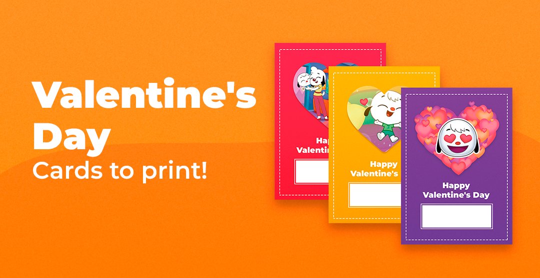 We created cards for children to have fun this Valentine’s Day! 😍

All you have to do is download, print, and write a message for someone special. Download the cards and enjoy: bit.ly/2ULm2KU