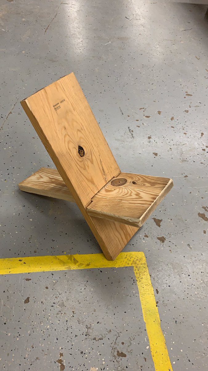 1BuckNation's tweet photo. 3rd block Ag @Buckhorn_High put some 2x12’s to use and made a Viking chair. It sits good and once the sanding and staining are finished it’ll be ready for some campfire sitting. https://t.co/qxYr6Se45V