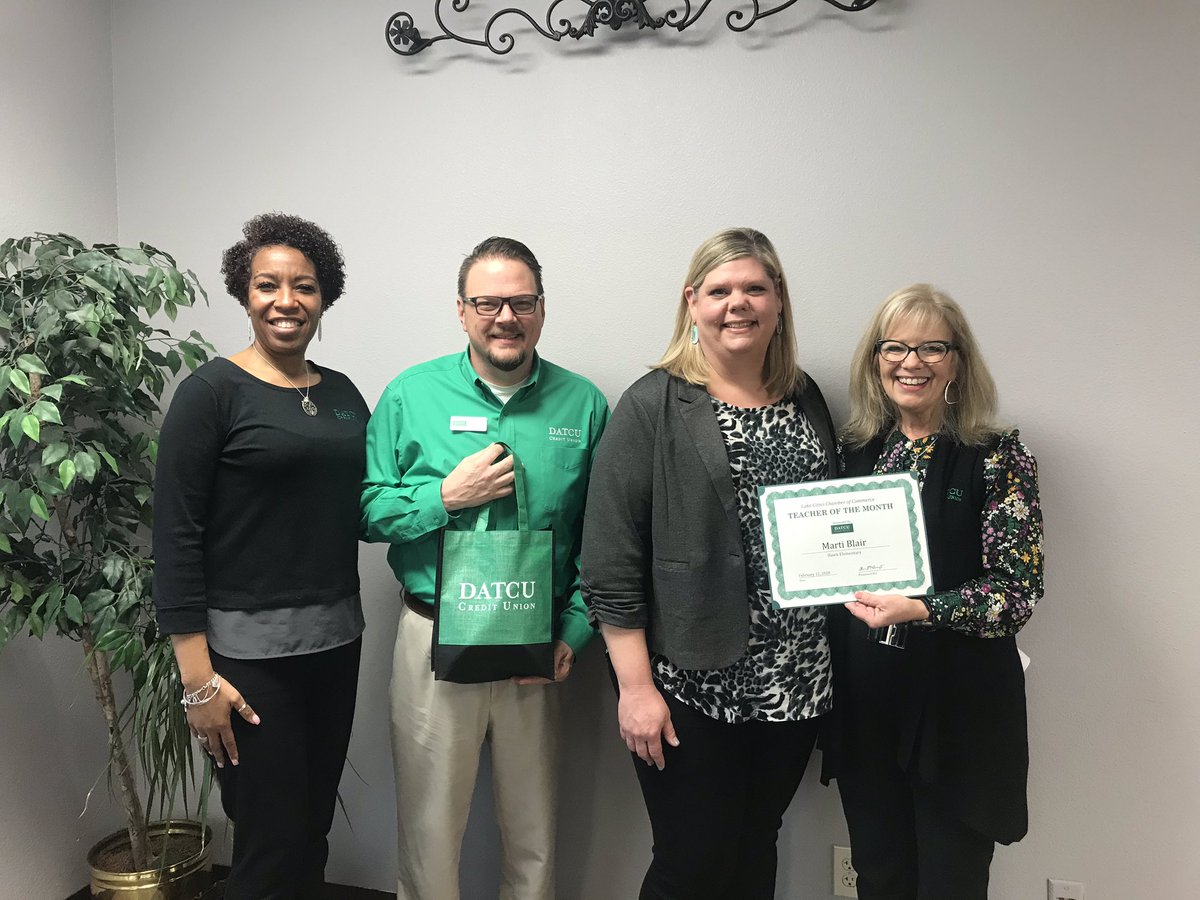 Marti Blair is the DATCU Teacher of the Month!
<a href="/DATCU/">DATCU</a>
<a href="/LakeCitiesCC/">LCCC</a>