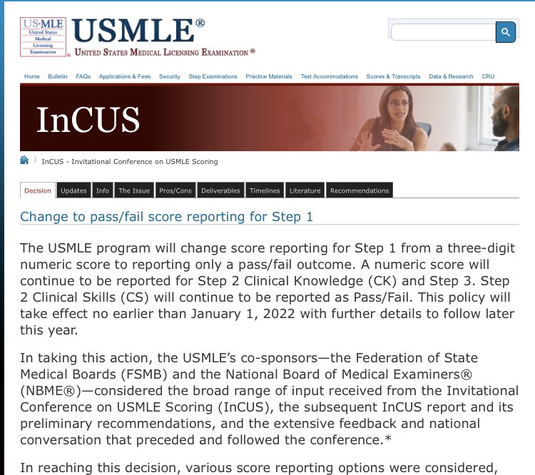 rose_m_olson's tweet photo. Giving Med twitter major credit for campaigning to change USMLE testing practices—

Step 1 will now be pass/fail starting 2022
#makeusmlepassfail https://t.co/pzQIx4u6zx