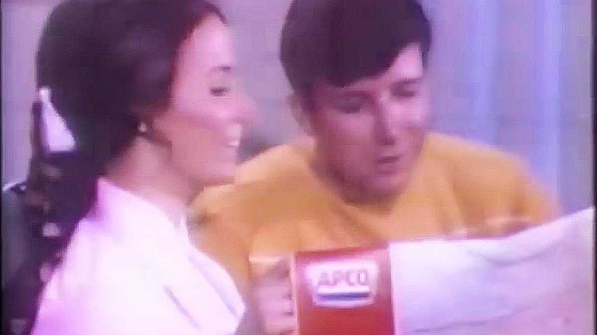 ApcoOil's tweet photo. APCO Oil Co. ran a number of TV ads during the 1970s. This ad features a couple planning a trip with an APCO roadmap, and how APCO gas stations could provide gas and oil. APCO service stations were iconic along the Route 66 corridor and in the midwest. https://t.co/nK1h2INSiS https://t.co/gNpct5NZDl