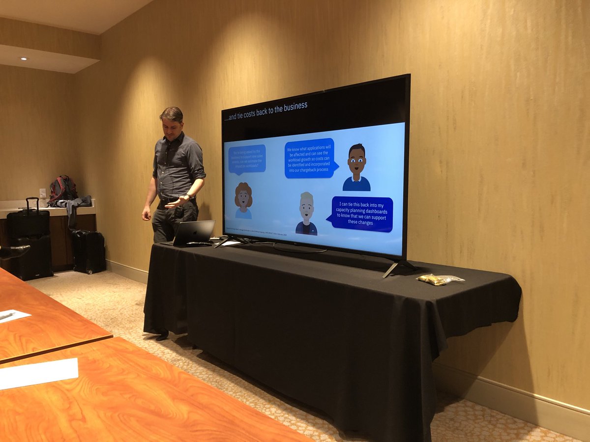ajzander's tweet photo. @MaroonedChris Chris Walker leads a break out session on Tailor Fit Pricing discussing how value is increasing for @IBMZ customers at #CMGImpact2020 https://t.co/tSYqY7REkW
