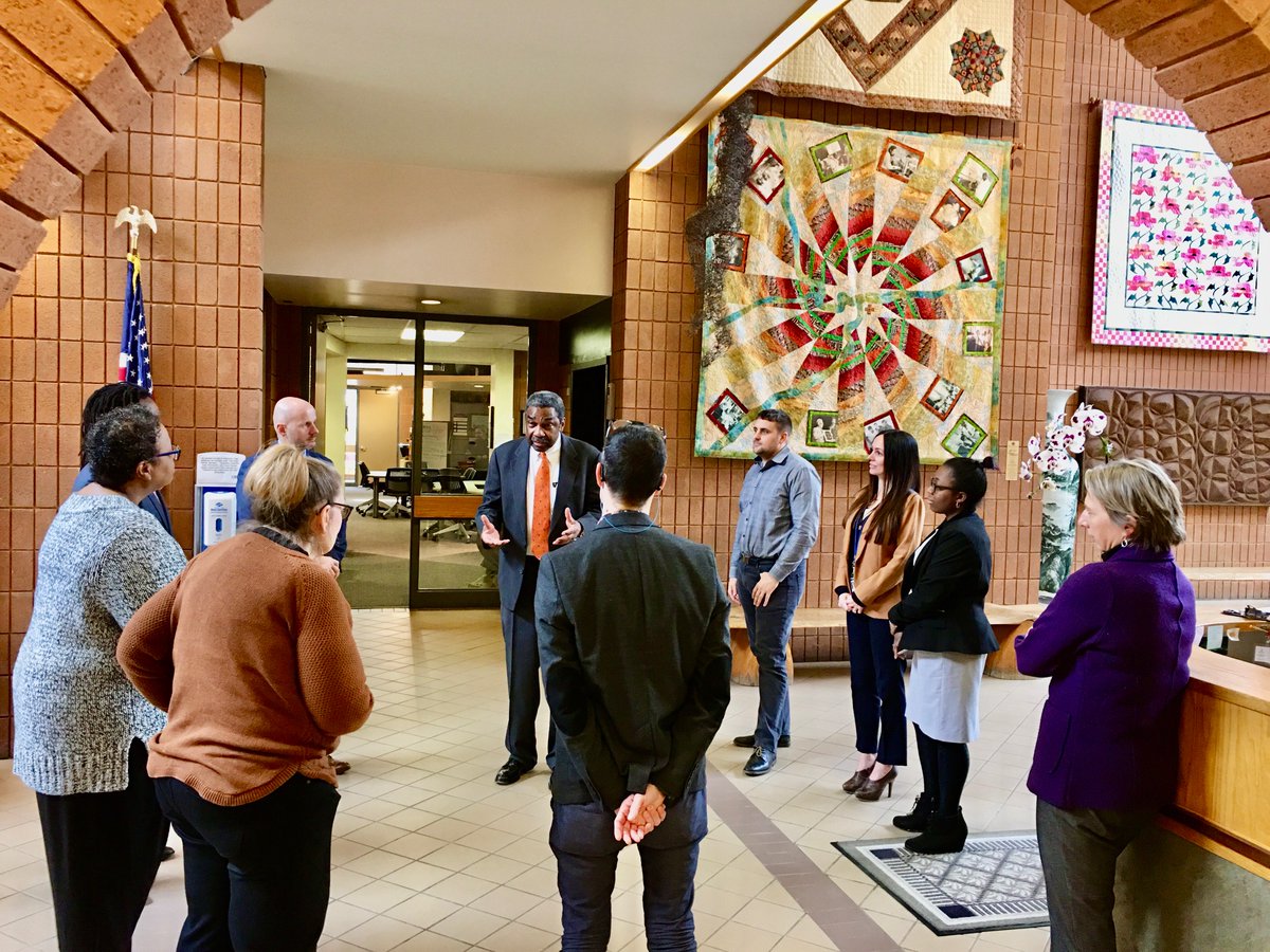 pps_cte's tweet photo. Today's meeting of the Imagine PPS Career Middle School Design Team was hosted by Bill Strickland @ Bidwell Training Center. The team visited the facility's Digital Arts Lab, which housed state-of-the art computer graphics equipment, 3D printers and more. @PPSnews #CTEisSTEM https://t.co/BvLElBLWrY
