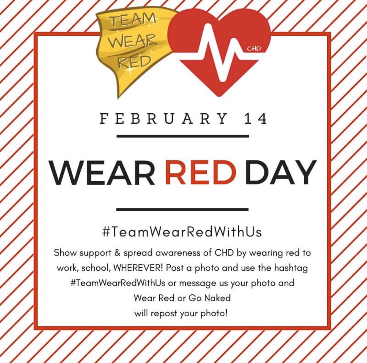 TeamWearRed's tweet photo. Let’s paint our feed #RED this Valentine’s Day! #TeamWearRedWithUs https://t.co/BhVBZvUKed