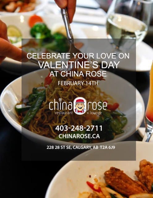 Celebrate Valentines Day With #ChinaRoseRestaurant On February 14 with our wonderful buffet dinner from 5-9.

#Chinaroseyyc #yyceats #chinesefood #bestchinesefoodinyyc #calgary #calgaryeats #yyc