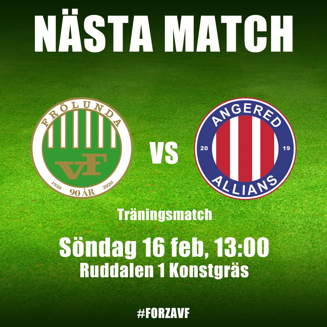 WestFrontGbg's tweet photo. Säsongens andra träningsmatch spelar vi mot Angered BK nu på söndag. Välkomna!

#allatillruddalen #frölunda #westfront #forzavf #div2 #ruddalen
@westfrontgbg @vfatrupp https://t.co/2LC32Vzdy8