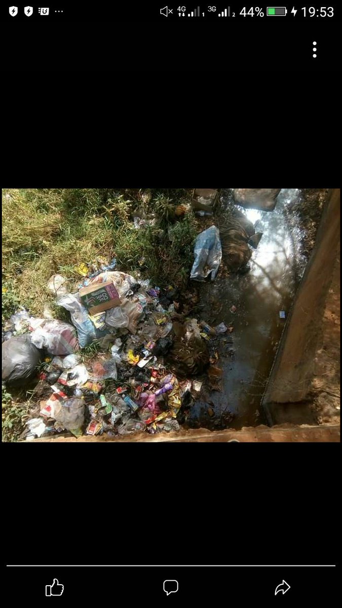 Yeah am here again 
Seriously I am so embarrassed this is happening in my street, the plastics has blocked the passage of water in this drainage system and its causing booming population of mosquitoes ,freaking annoying. #cleanenvironment
#zeroplastice. 
#ClimateHealthEmergency .