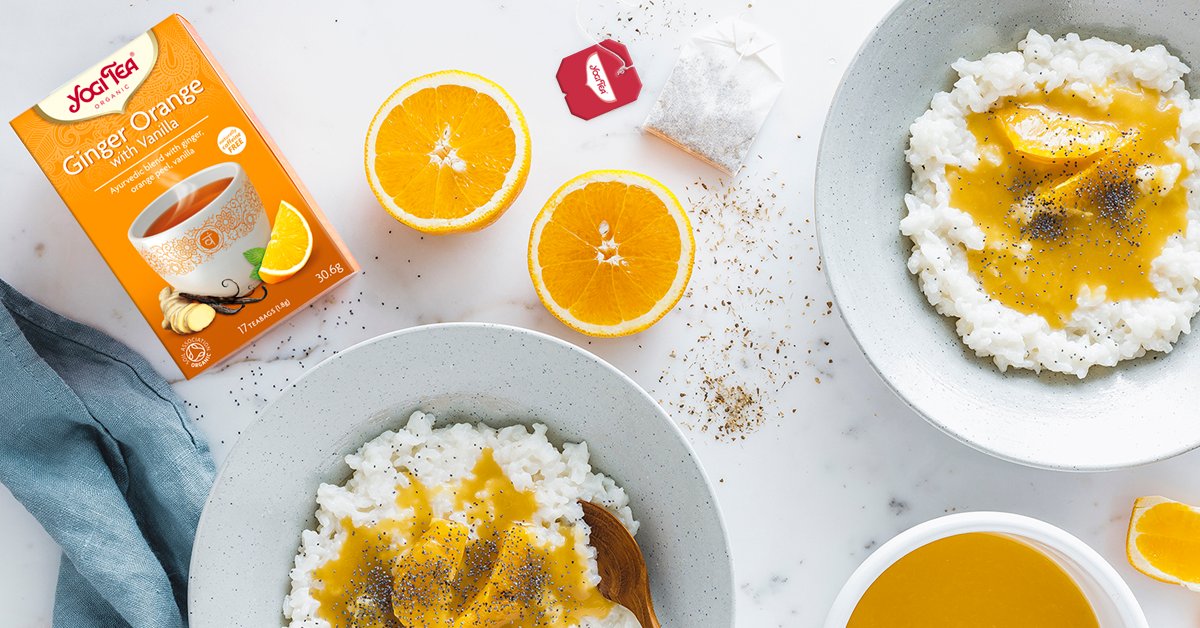 #RECIPE We have created a delicious vegan rice #pudding recipe which uses our fragrant YOGI TEA® Ginger Orange with Vanilla! 🍊 It is sweet, healthy and a fun twist on a classic pud! 💛 Click here for the full recipe! 👉 y-tea.net/8X7 #yogitea #veganrecipe #cooking