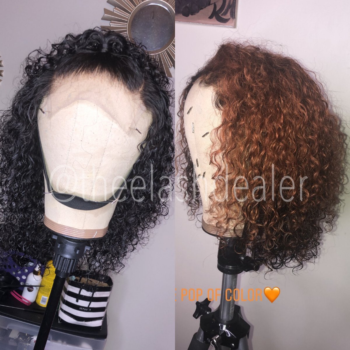 thehighndgirl's tweet image. Sometimes all you need is a little POP🧡 of color🔥🔥 #wigmaster #wigslayer #HighNDUnitsByKayyD