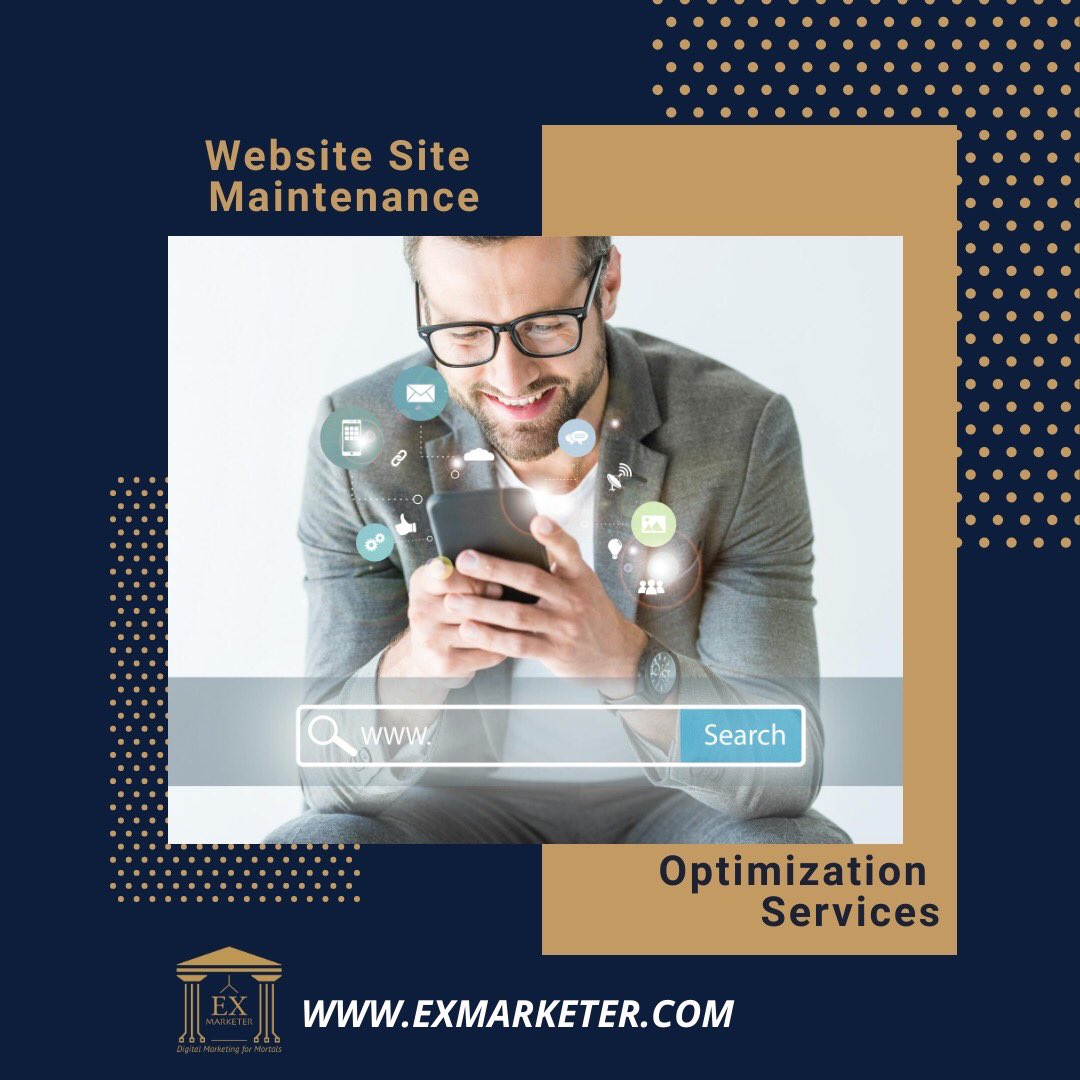 Ex_Marketer's tweet image. #ExMarketer offers services ranging from #websitemaintenance to optimization to ensure our client's website is always up to date and has the latest tools that drive website traffic...

Learn more 👉exmarketer.com

 #smm  #digitalmarketing   #websitedesigning #socialads