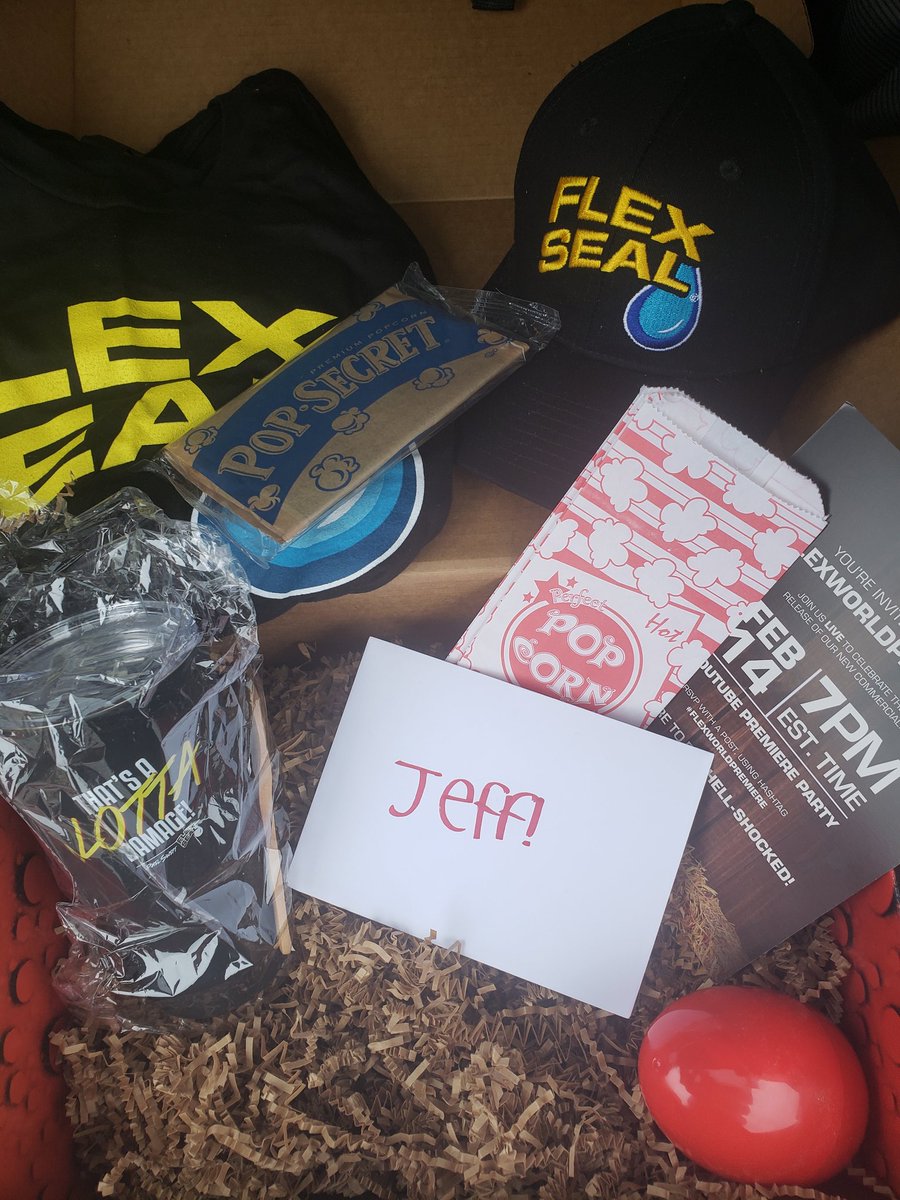 JReviews4u's tweet image. Super excited to receive this package in the mail! Love #flexseal @GetFlexSeal @philswiftontv My son already stole the shirt! Haha. 
#asseenontv