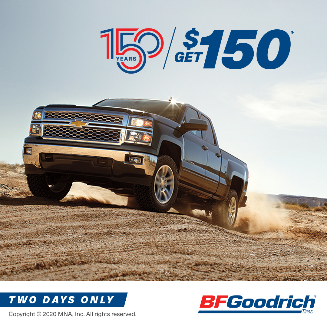 bctire's tweet photo. 🚨2 DAYS ONLY—2/14-2/15! Get $150 in rewards w/purch of 4 new select BFGOODRICH tires! Customers MUST schedule an appt to take advantage of this offer. Call today: Edison 732.549.0990 // Piscataway 732.985.6100. 

*See https://t.co/AmGj2kC1rH for details. https://t.co/u1GAjhcTXL
