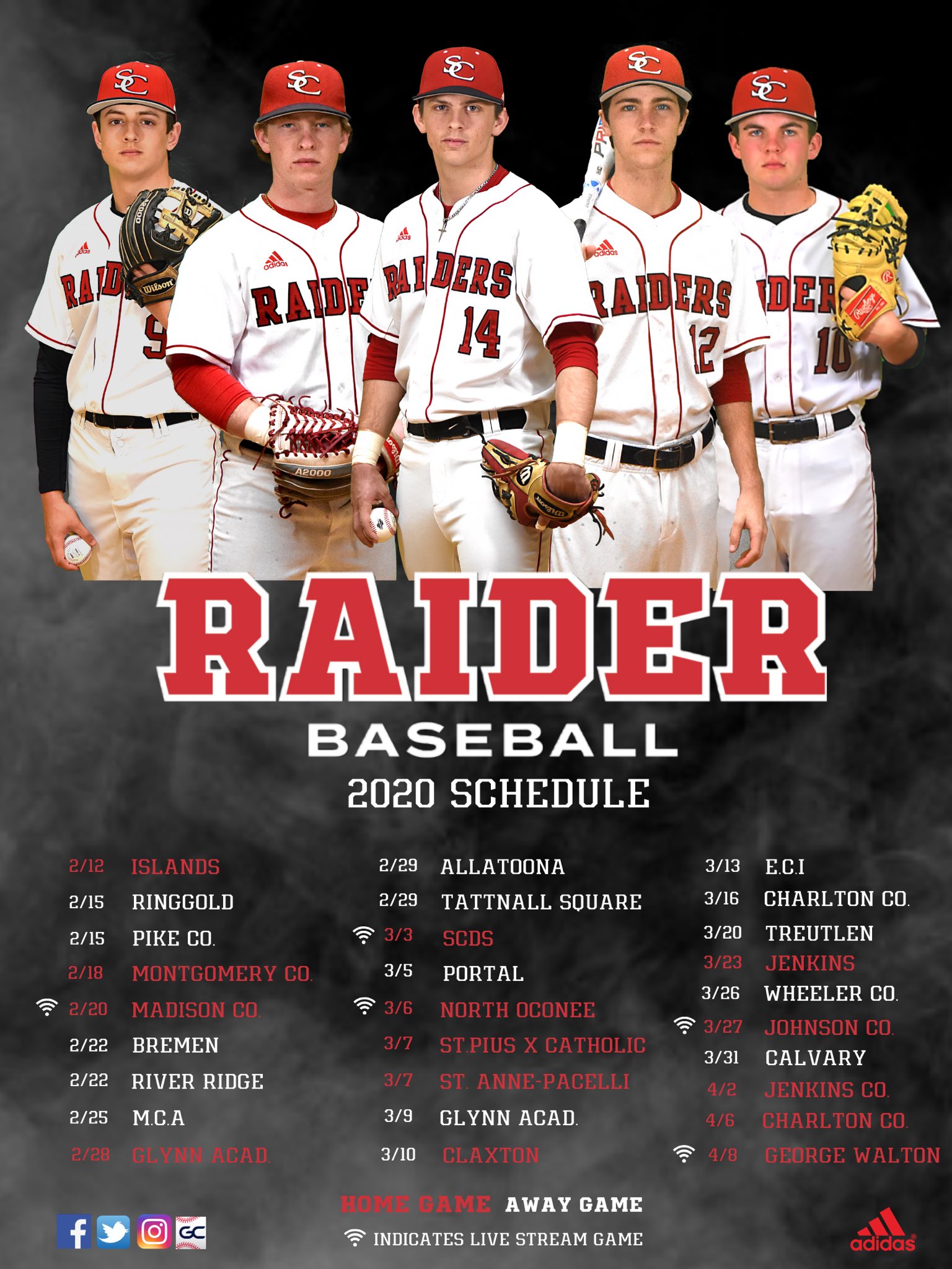 SCPS Athletics on Twitter "2020 Raider Baseball Schedule! https//t.co