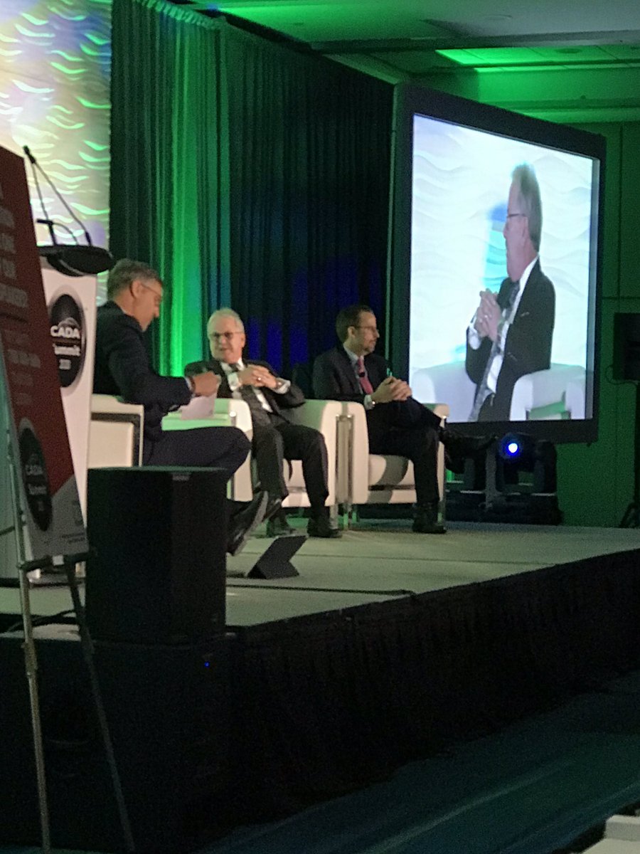BlairQualey's tweet photo. A terrific session at the #CADASummit featuring 3 leading New Car Dealers including Bill Harbottle from @JPAutoGroup. Lessons on using data and your BDC to increase service, importance of transparency in F&I and the growing number of women in the business! @NCDA_BC @CdnAutoCADA https://t.co/ucGd17NIMd
