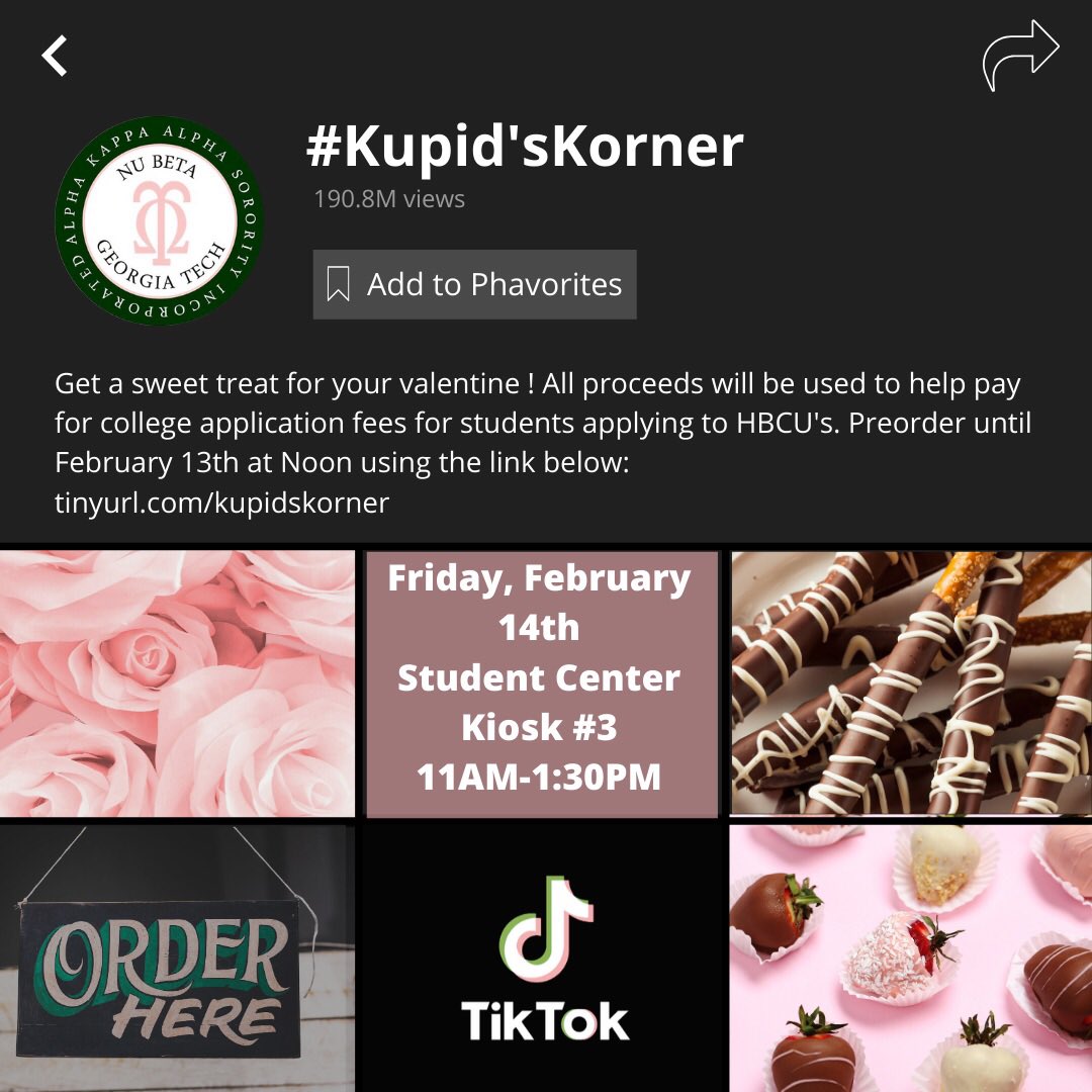 NuBeta1908's tweet photo. Still looking for Valentine’s Day goodies? 👀 Look no further than Kupid's Korner! We are accepting preorders from now until Thursday, February 13th at NOON. The link to order is in our bio. Find us in the Student Center at Kiosk #3 on Friday to secure your sweet treats ! 💕 https://t.co/LGYlZ8OMSa