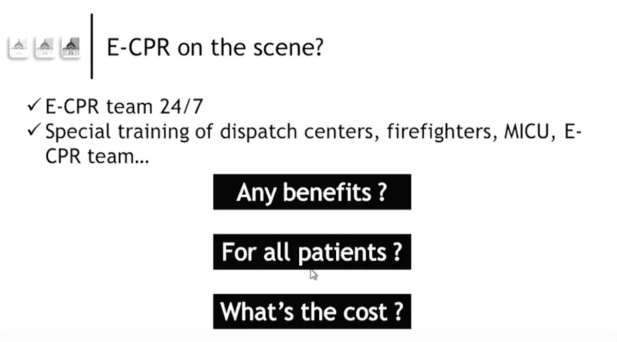 FOAMecmo's tweet photo. #ECMO in OHCA stay/play on scene or scoop/run? matter reducing no/low flow time
who should benefit from #ECLS?
Schmidt M @Smart_Meeting_M full talk #FOAMcc #FOAMecmo https://t.co/yW24XpXoJY
Waiting for #ECPR talk by @alice_hutin @samudeparis @SAUVLife at #SMARTmi2020 May 27-29! https://t.co/7h0aOZbzlw