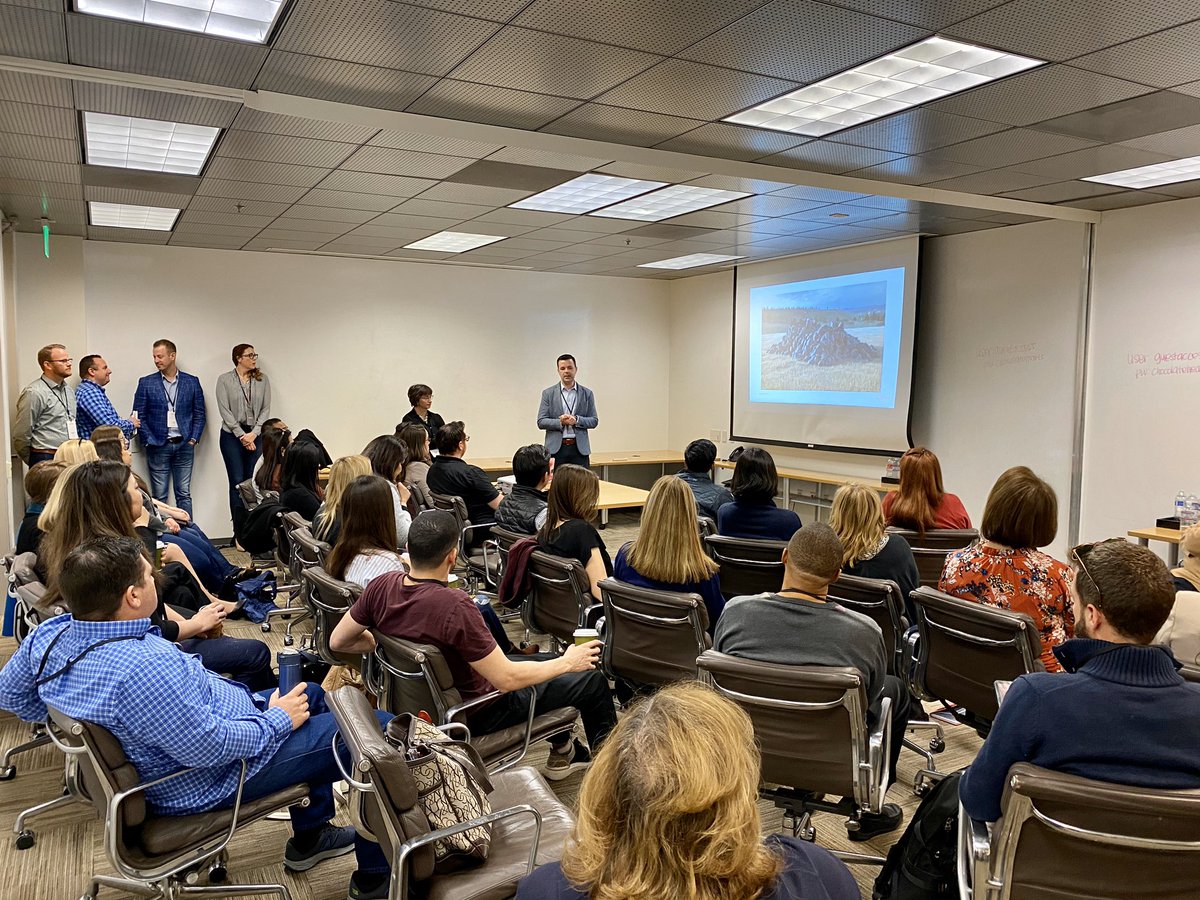 Standing room only at the  @workfront Orange County User Group meetup. We have newbies and seasoned veterans from a range of industries coming together to learn from each other. One person drove 2.5 hours to be here - that’s commitment! #neverstoplearning #workfrontug