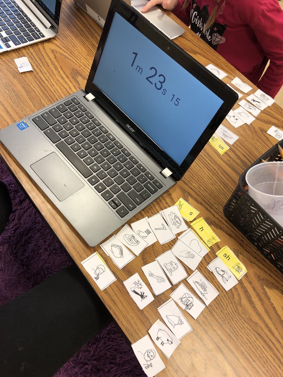 KimPCastator's tweet photo. Speed Sorts in Word Study are our favorite! Accessing a timer in our Google Classroom allows students to practice navigating technology, too. #BigBlueOnTheMove #TheRidgewayWay #LiteracyCollaborative #FirstGrade https://t.co/hgQLZWpWXw