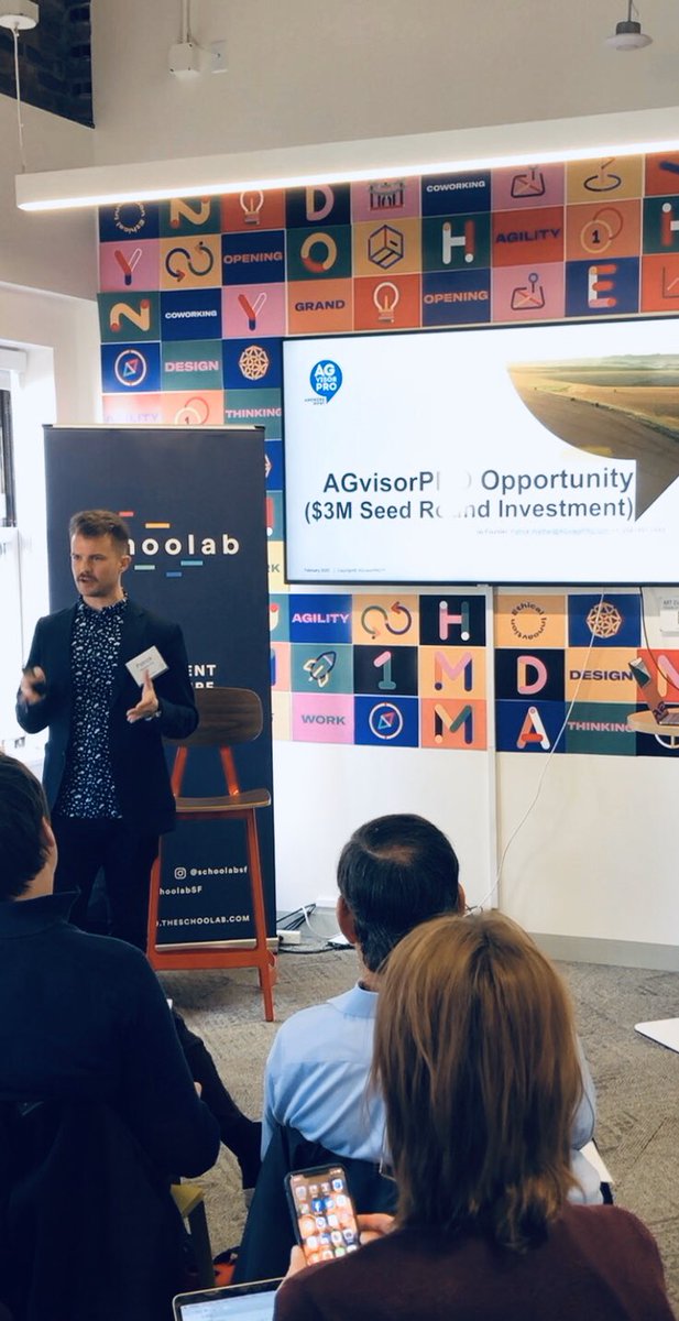 Great turnout at @connectsv Pitch Event! Thank you to <a href="/SchoolabSF/">Schoolab San Francisco</a> for hosting. Excited to share the investment opportunity into <a href="/agvisorpro/">AGvisorPRO™ = Answers Now</a> with #AgTech investors!