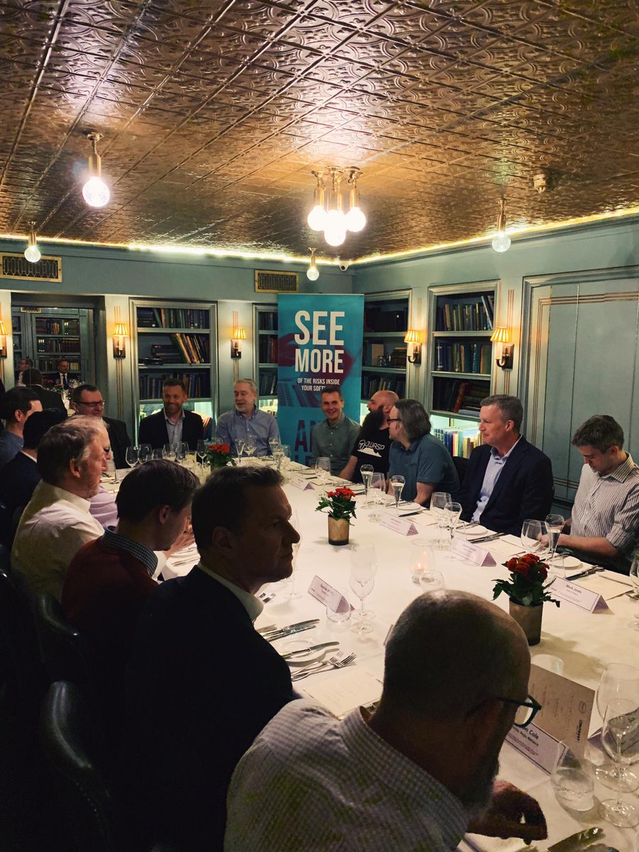 Great to be back in #London tonight at #CxO dinner on #PenetrationTesting at #DevOps Speed and Portfolio Scale. Excellent turn-up, engaging discussions and valuable connections made. Thank you to the host <a href="/ContrastEMEA/">Contrast Security EMEA</a> and we look forward to seeing you tomorrow in #Munich!